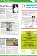 presseartikel gesundheits- und sportwochen 2011