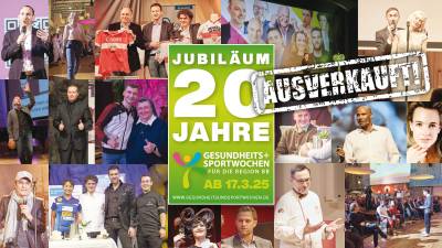 17.3. "Dranbleiben lohnt sich" – die Auftaktveranstaltung zum Jubiläum 20 Jahre Gesundheits- und Sportwochen